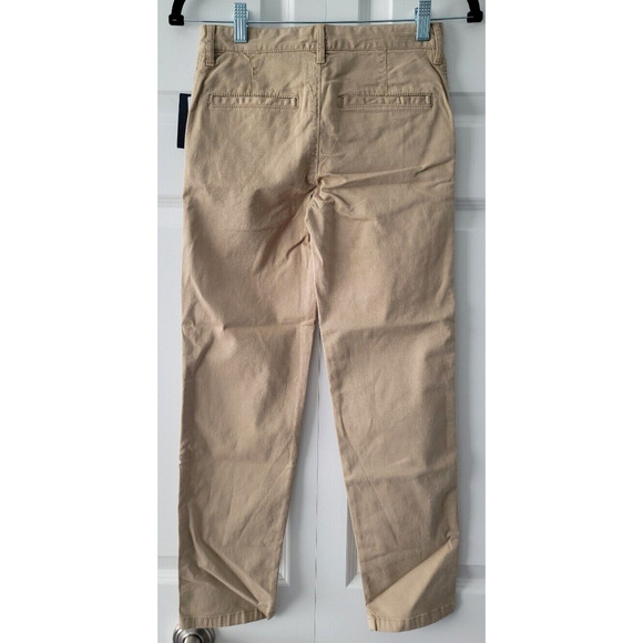 1901 Boy's Size 12 Tan Khaki Slim Straight Adjustable Waist Twill Chino Pant - Picture 2 of 8